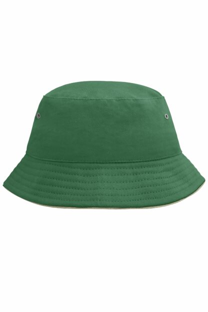 Fischerhut MB012 Fisherman Piping Hat for Kids - grün/braun (dark-green/beige) – Bild 5