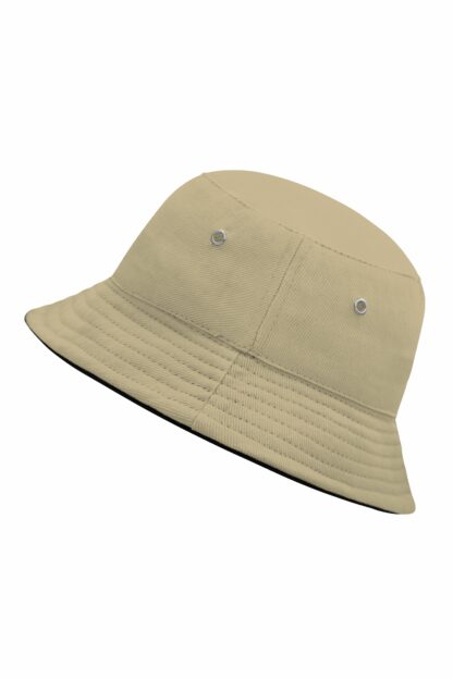 Fischerhut MB012 Fisherman Piping Hat for Kids - schwarz/braun (khaki/black) – Bild 3