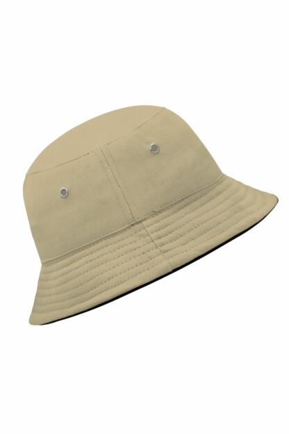 Fischerhut MB012 Fisherman Piping Hat for Kids - schwarz/braun (khaki/black) – Bild 4