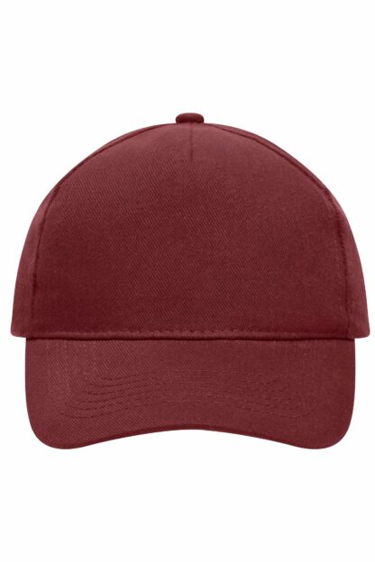 Kappe 5 Panel Cap Heavy Cotton - rot/weinrot (burgundy) MB092 – Bild 5