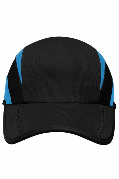 Kappe 3 Panel Sports Cap - blau/schwarz (black/atlantic) MB6580 – Bild 3