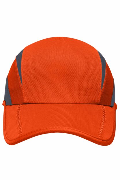 Kappe 3 Panel Sports Cap - rot/grau (grenadine/iron-grey) MB6580 – Bild 3
