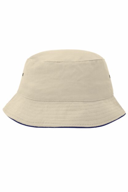 Fischerhut MB012 Fisherman Piping Hat - blau/braun (natural/navy) – Bild 5