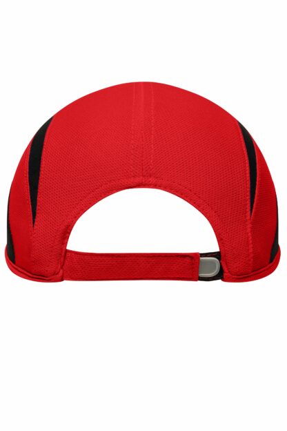 Kappe 3 Panel Sports Cap - rot/schwarz (tomato/black) MB6580 – Bild 5
