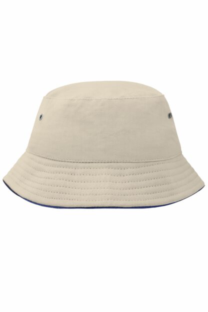 Fischerhut MB012 Fisherman Piping Hat for Kids - blau/braun (natural/navy) – Bild 5