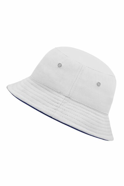 Fischerhut MB012 Fisherman Piping Hat for Kids - weiß/blau (white/navy) – Bild 3