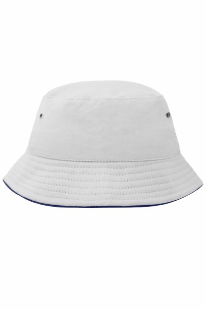 Fischerhut MB012 Fisherman Piping Hat for Kids - weiß/blau (white/navy) – Bild 5