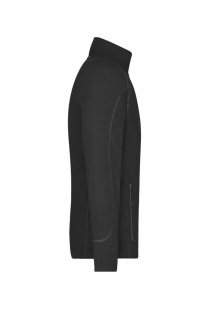 Men's Structure Fleece Jacket - schwarz/grau (black/carbon) – Bild 7
