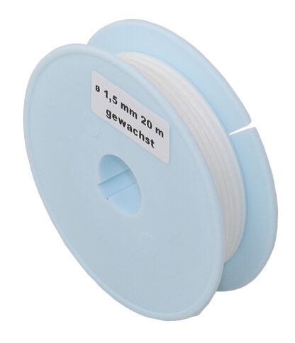 Takelgarn 20m x 1.5mm gefl. gewachst  WEISS GR351510