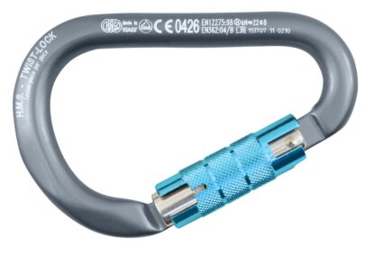 Alu-Karabiner HMS TWIST LOCK grau/weiß/azur, NB786DPB5PB