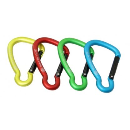 KONG Alu-Karabiner asymmetrisch 8mm rot/schwarz, NB5083