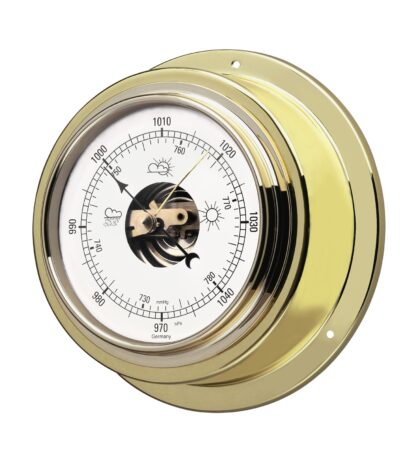 Analoges Barometer m.offenem Werk aus Messing, BQ4010