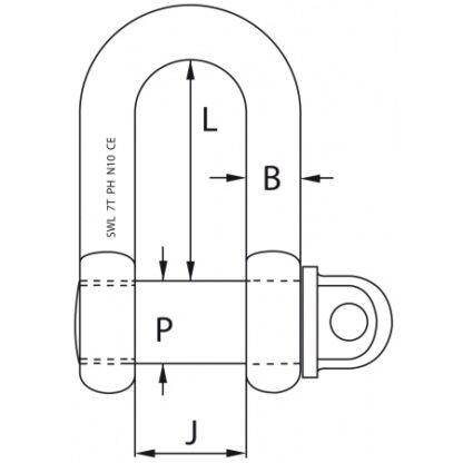 PETERSEN Edelstahlschäkel hochfest-SWL 18t, Form E, PG18TE – Bild 4