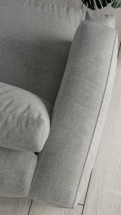 Polsterstoff/Dekostoff grau, 140 cm Breite, 100% PES, Foxtrott 09 – Bild 3