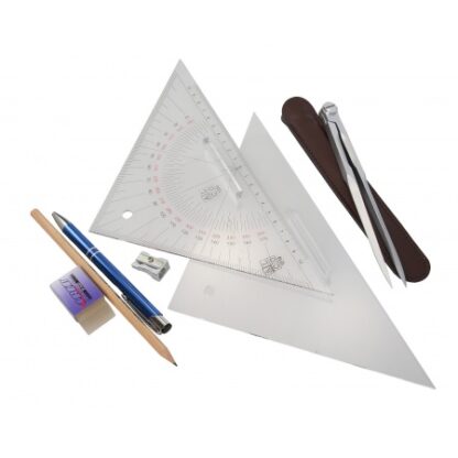 Ausbildungs-Set mit Zirkel, Kurs- und Anlegedreieck etc. PN7058