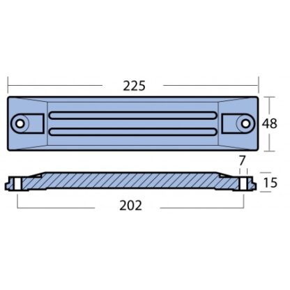 Plattenanode, Honda BF 75-225PS (1997-2006), MA01406AL – Bild 2