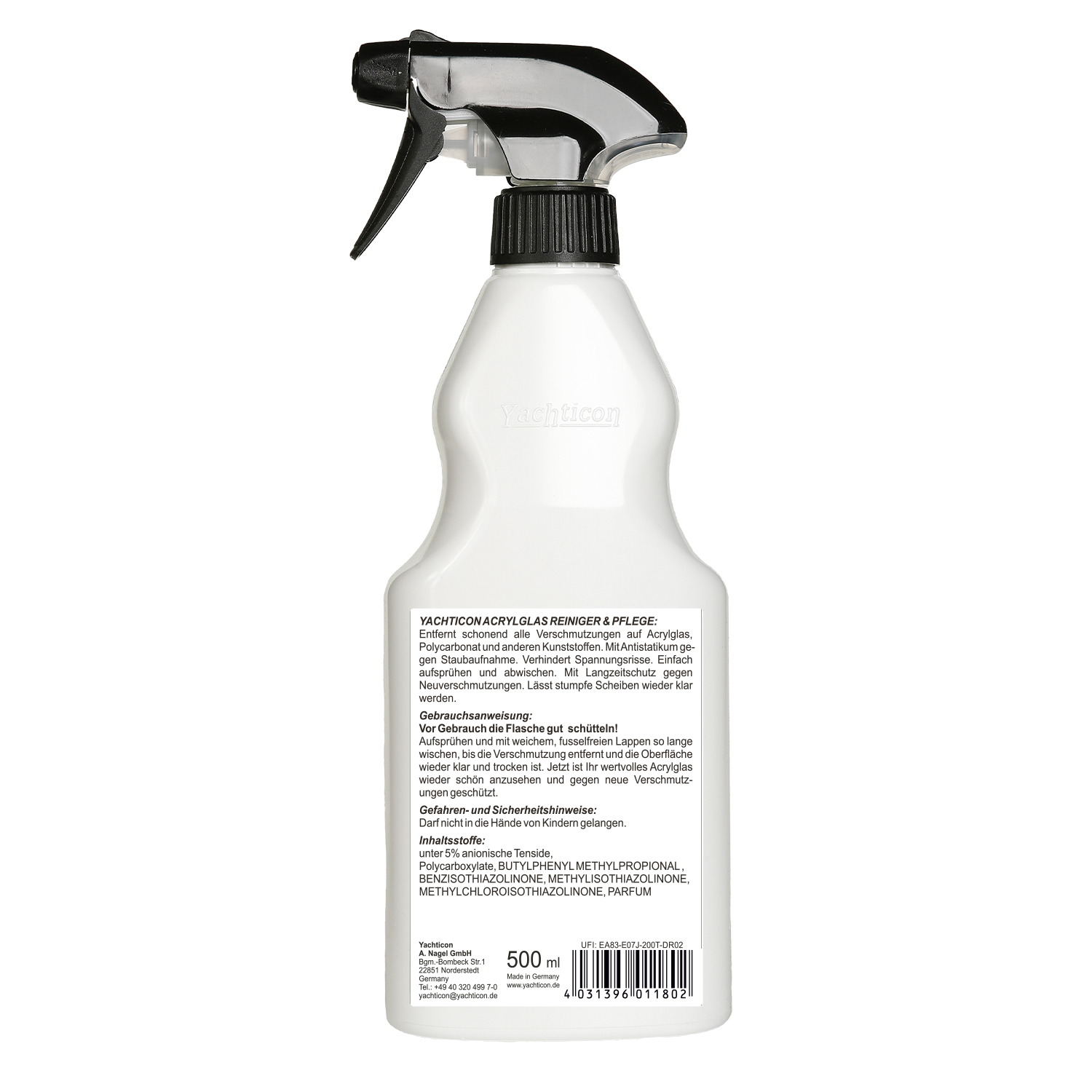 Yachticon Acrylglas Reiniger & Pflege Spray 500 ml, 1180 – Bild 2