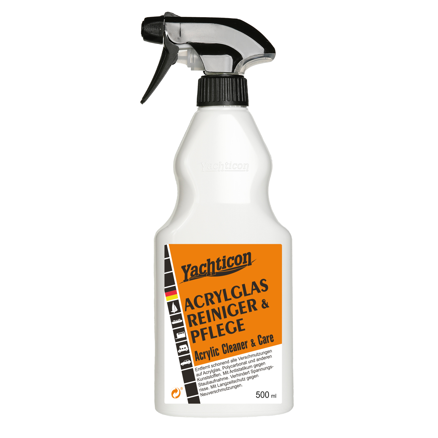 Yachticon Acrylglas Reiniger & Pflege Spray 500 ml, 1180