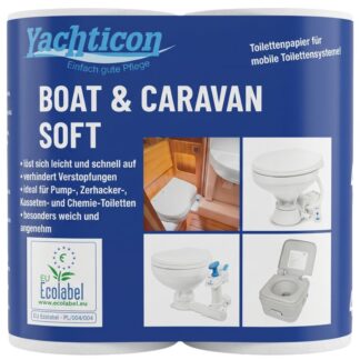 Yachticon Boat & Caravan Soft WC Papier 4 Rollen, 1458