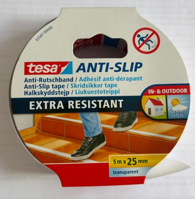 tesa Anti-Rutschband transparent 5m /25mm, T55587